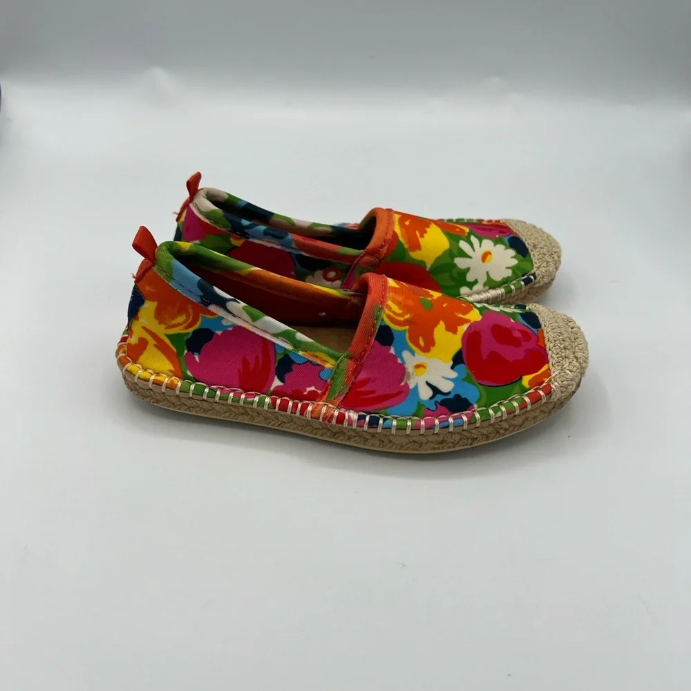 Vibrant Floral Kids Espadrille Shoes - Picture 2 of 4